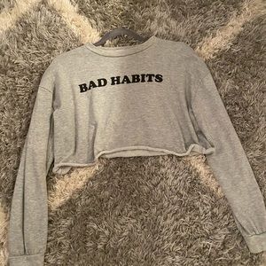 Bad Habits Cropped Long Sleeve
